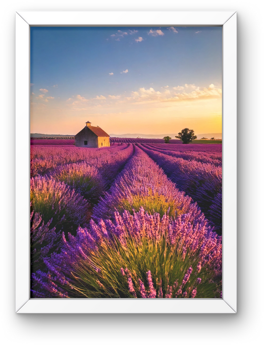 Lavender Fields at Dusk