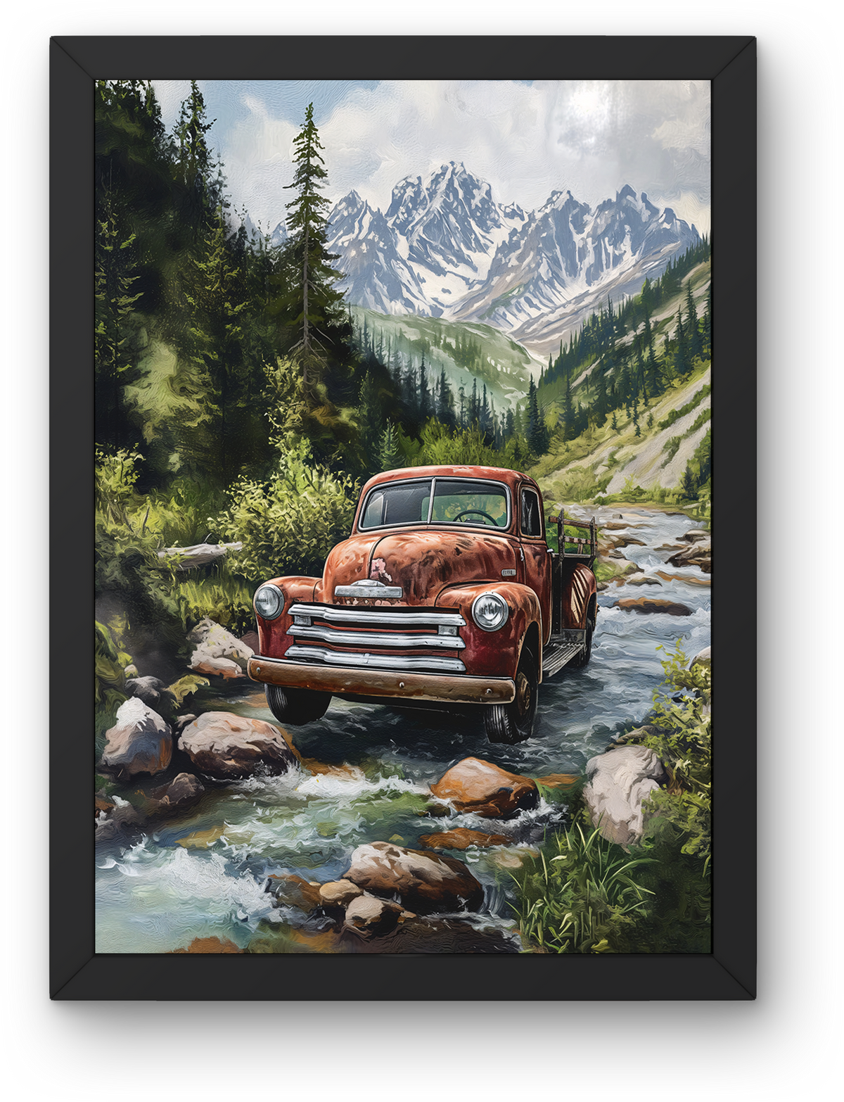 Red Truck in the Creek