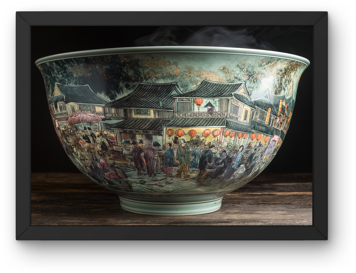 Porcelain Village Bowl
