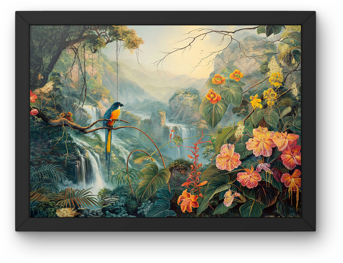 Jungle Waterfall Parrot