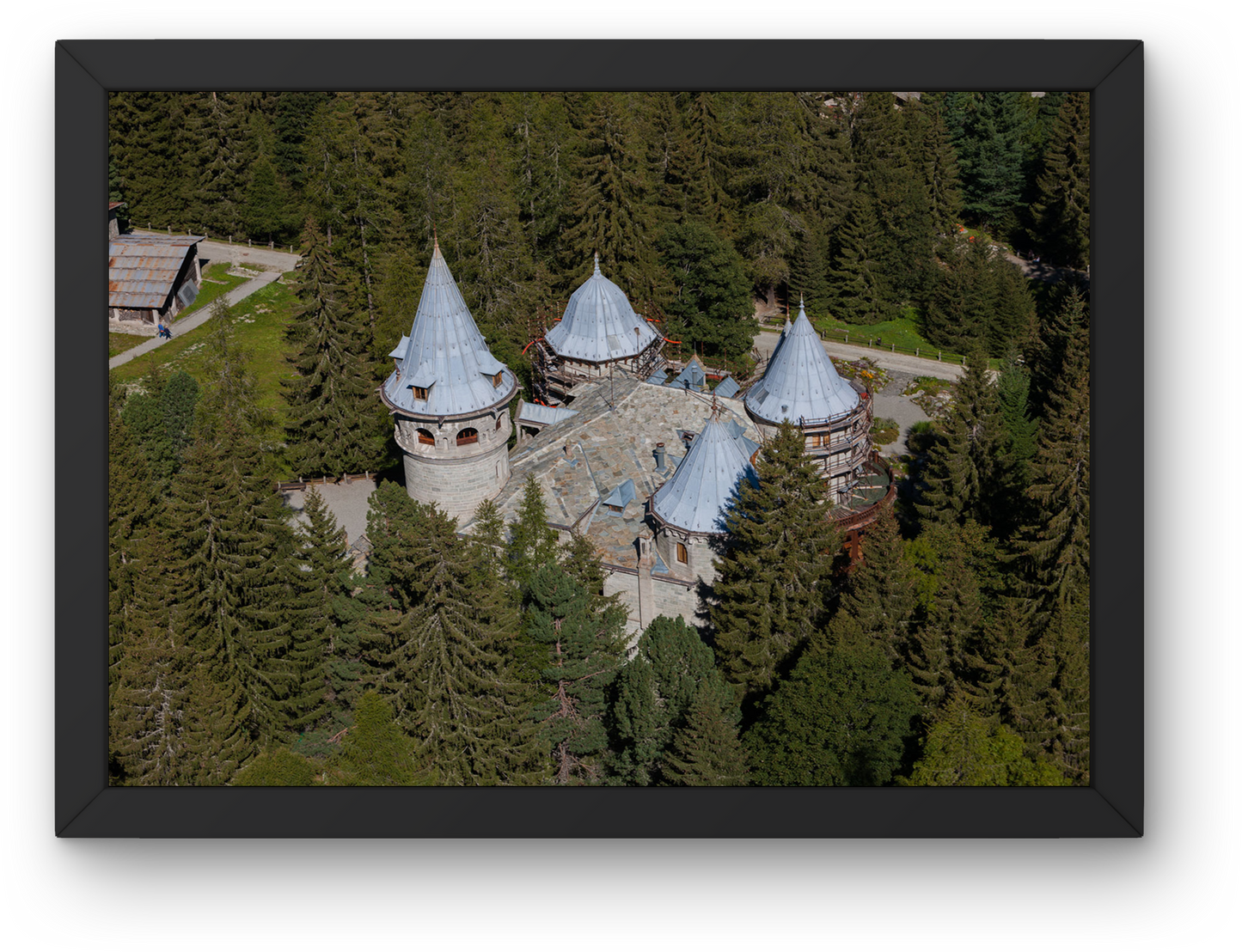Castle in Forest Aosta Valley