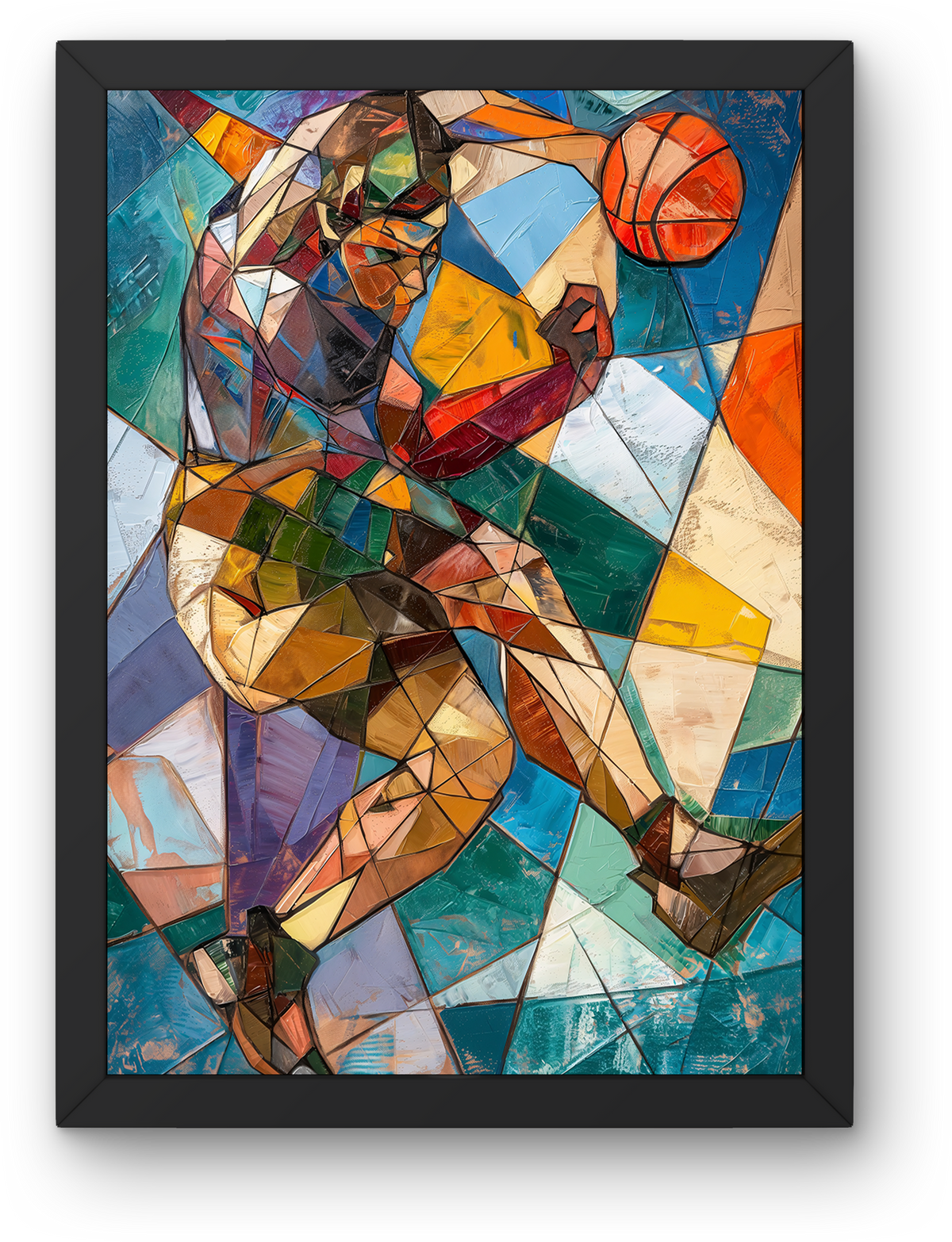Cubist Basketball Player