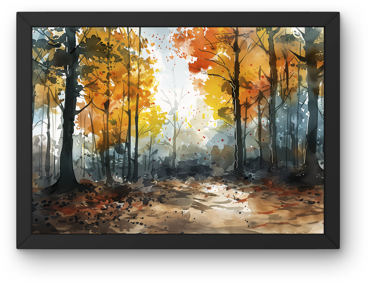 Watercolor Autumn Forest