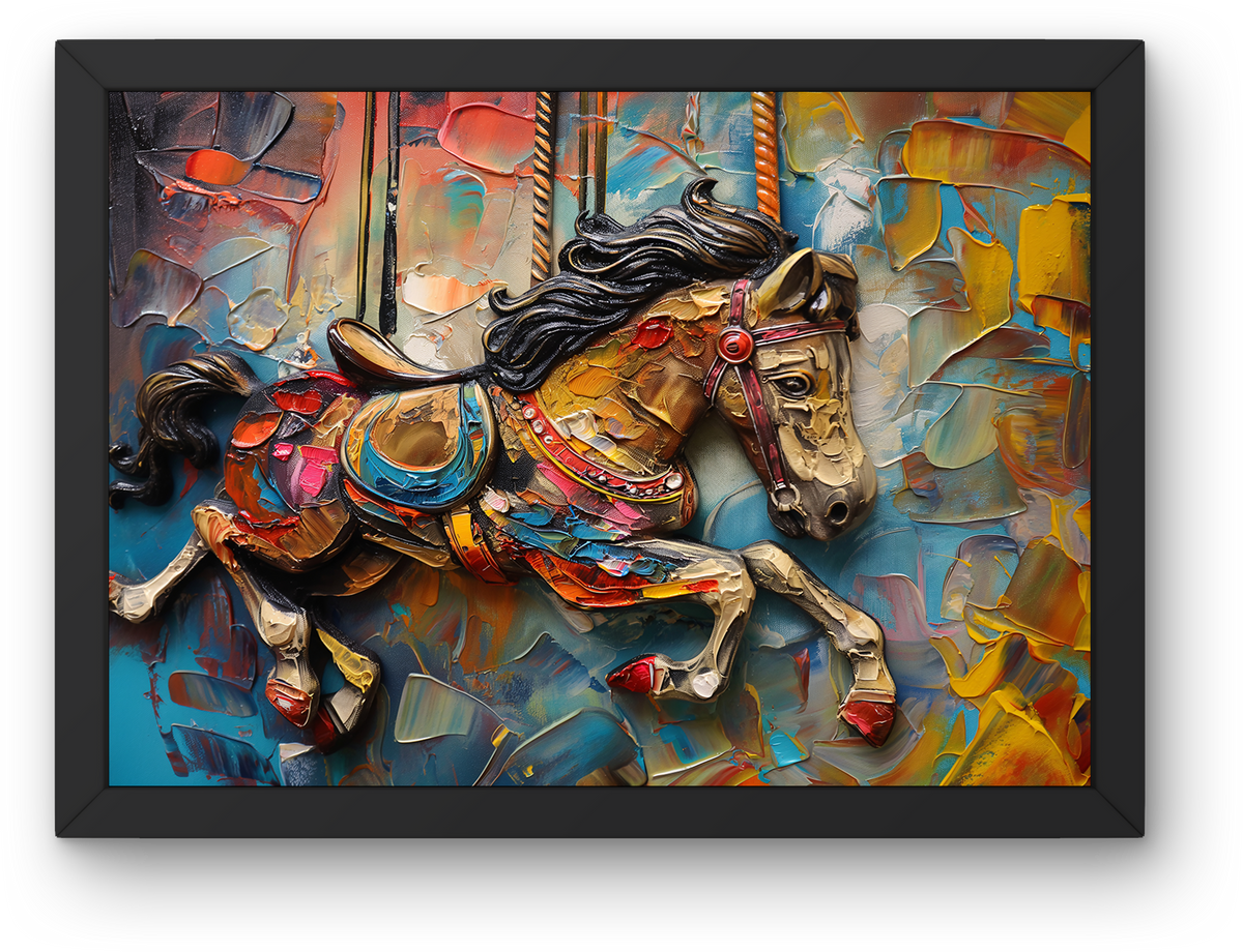 Golden Carousel Horse