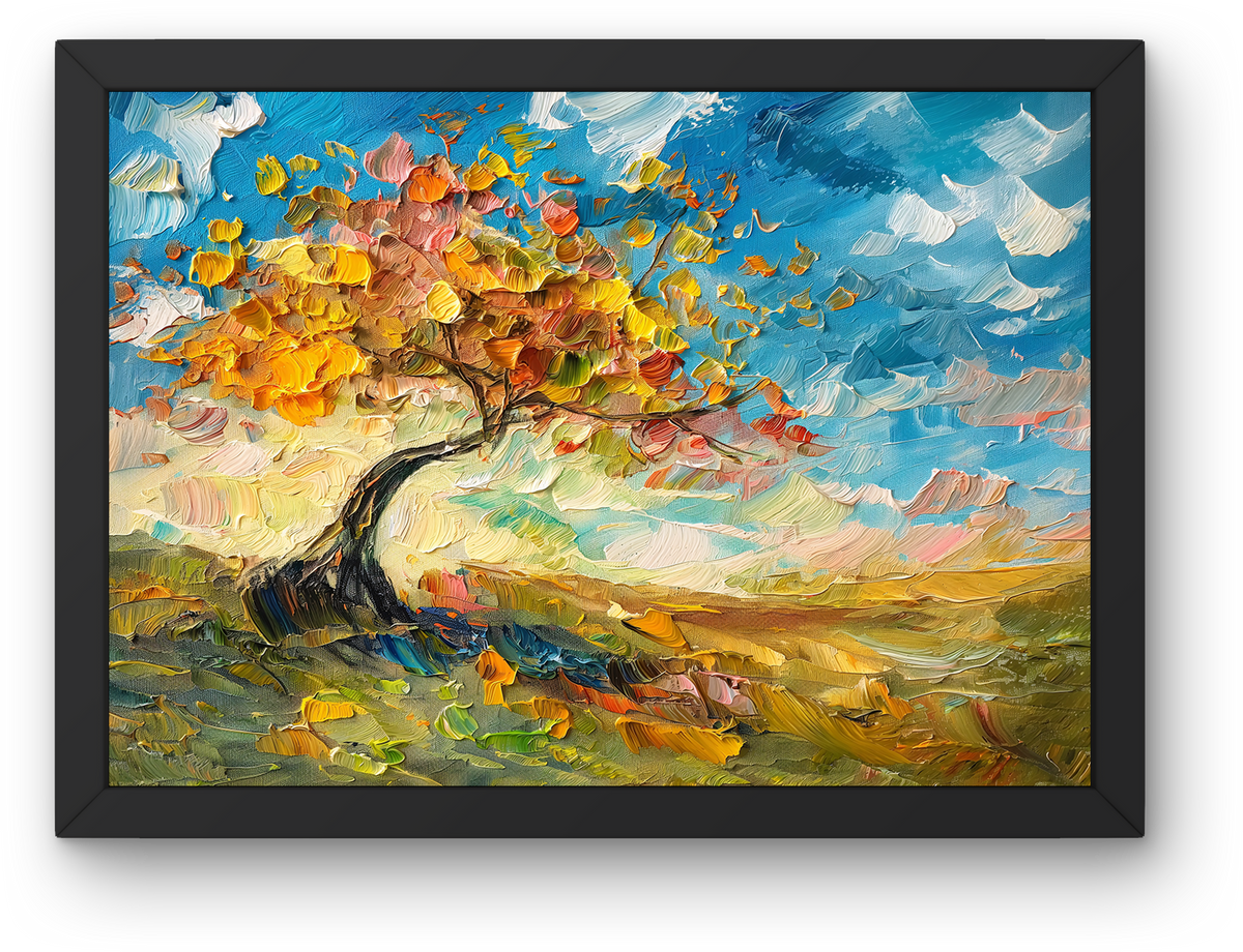 Windblown Autumn Tree