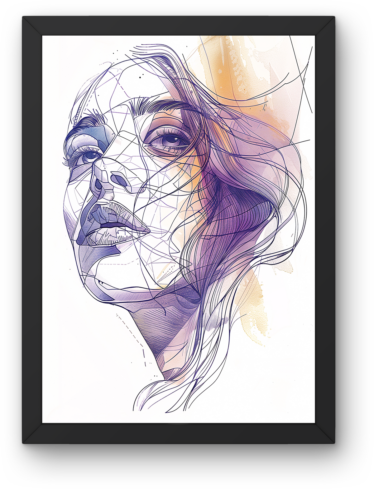 Purple Sketch Portrait