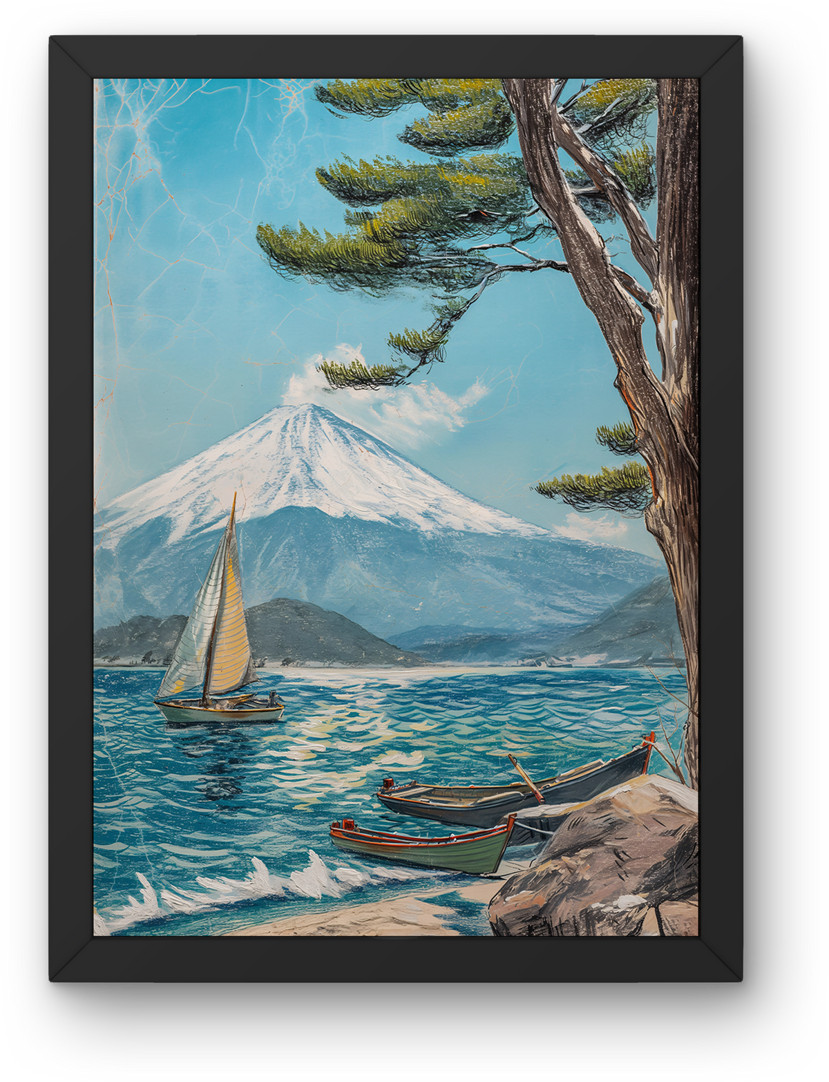 Mount Fuji Sailboat