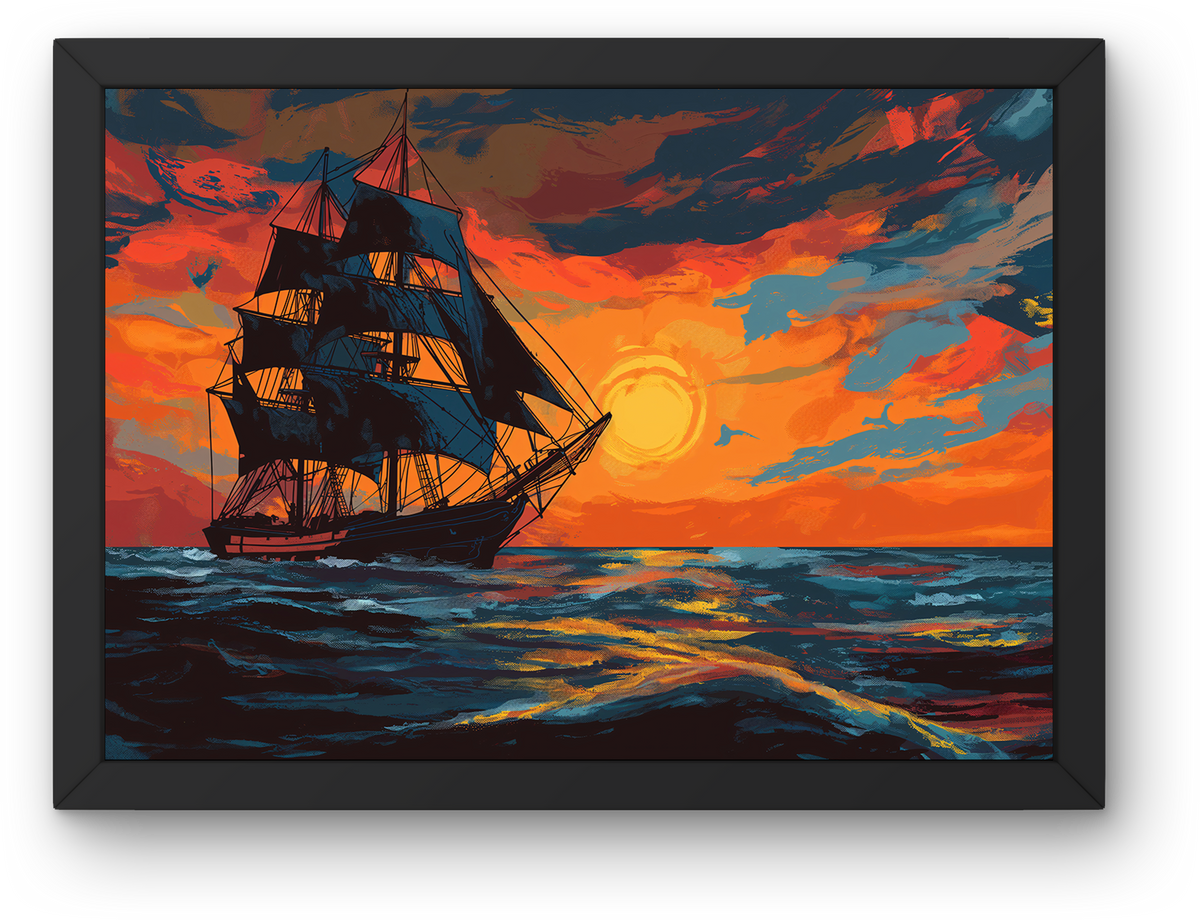 Pirate Ship Sunset Pop