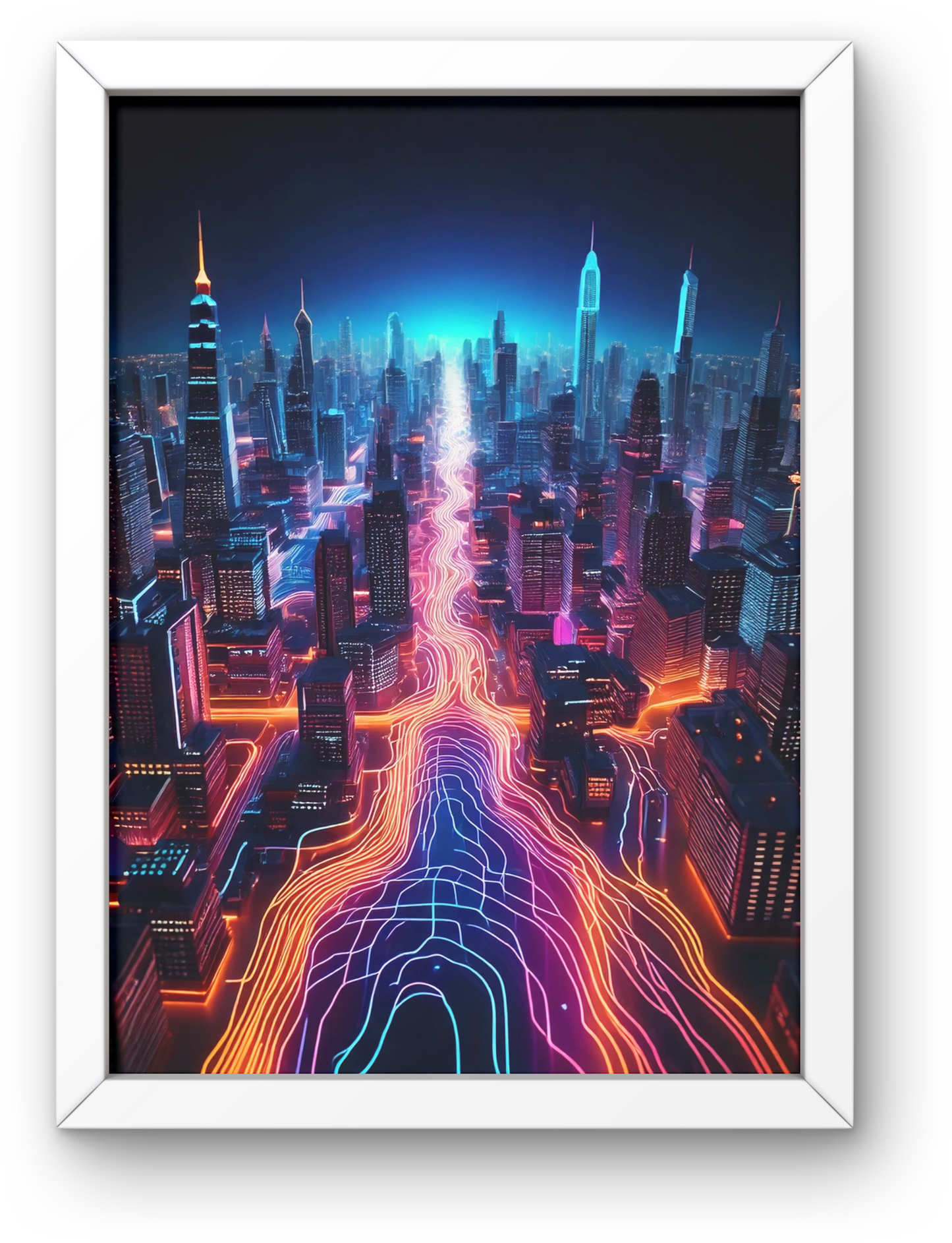 Neon Urban Topography