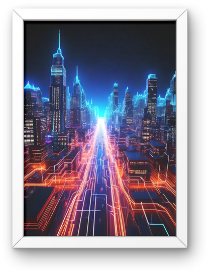 Neon Urban Topography