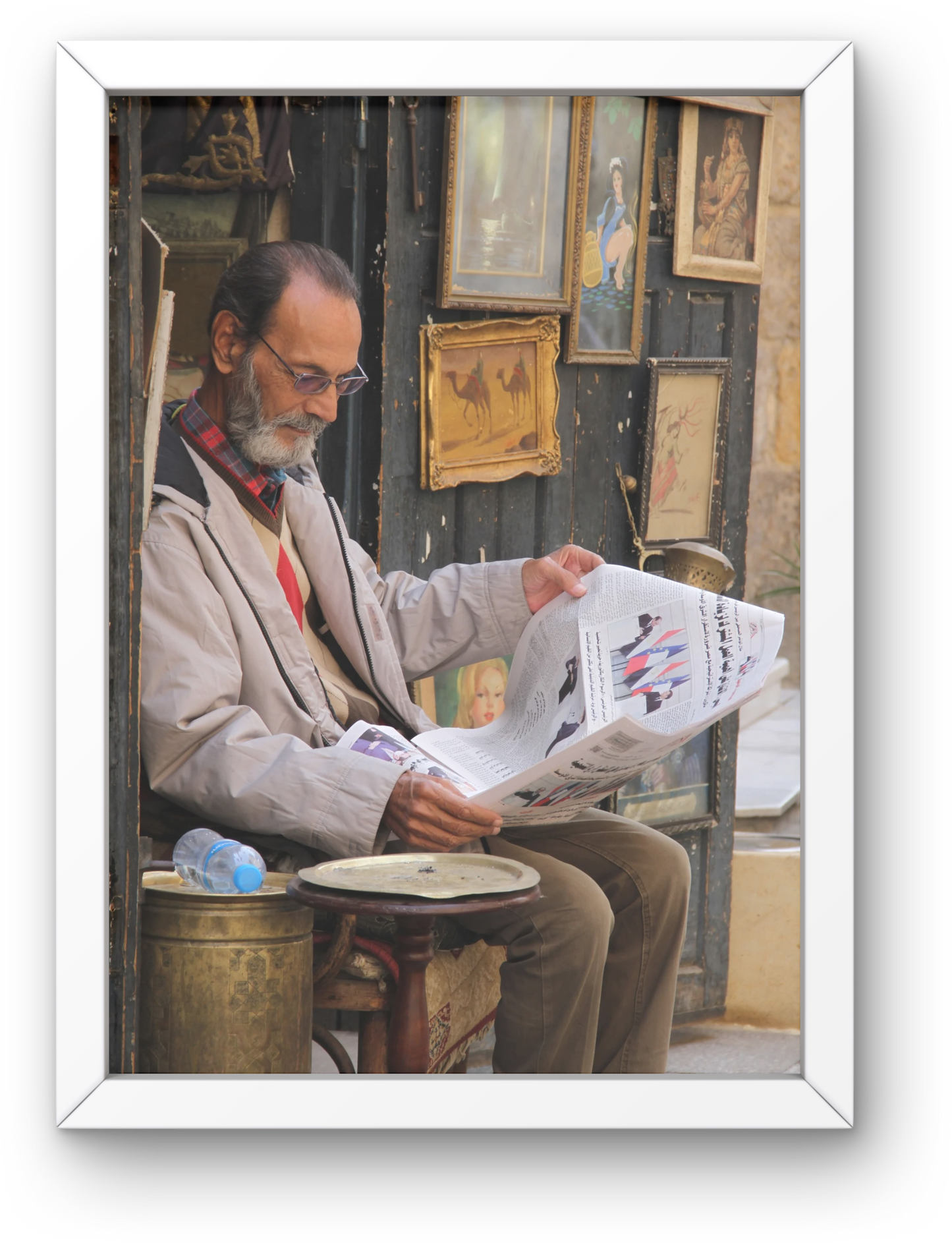 Still life with a newspaper