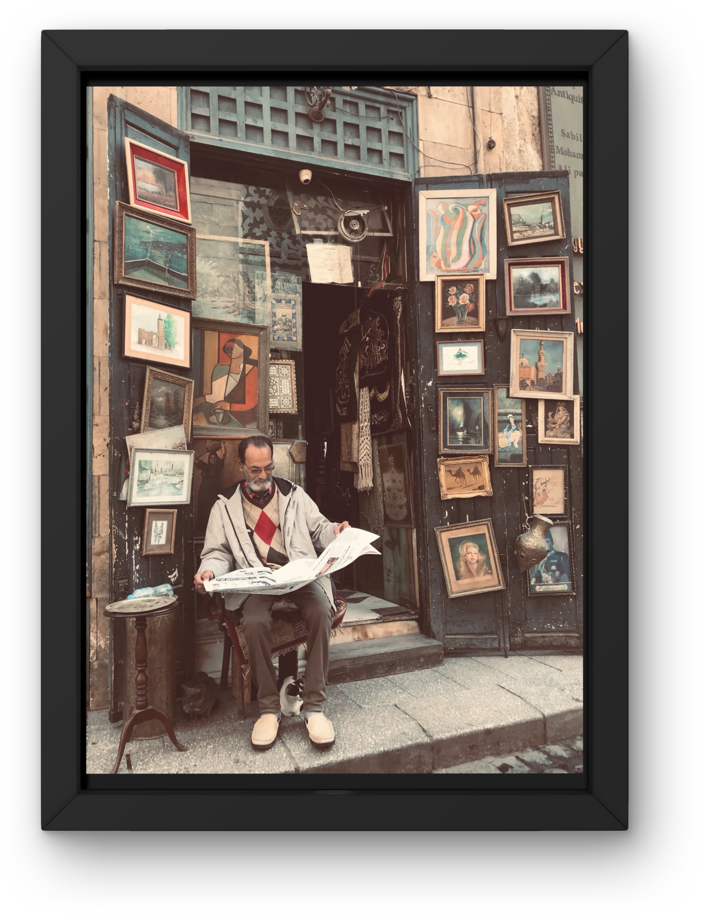 Still life with a newspaper