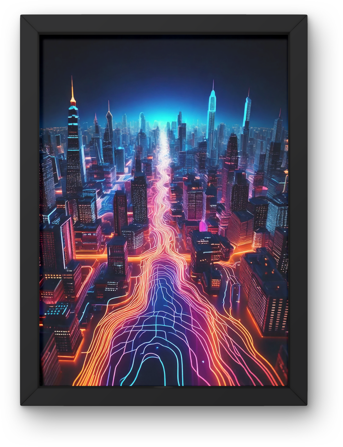 Neon Urban Topography