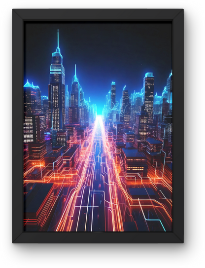 Neon Urban Topography