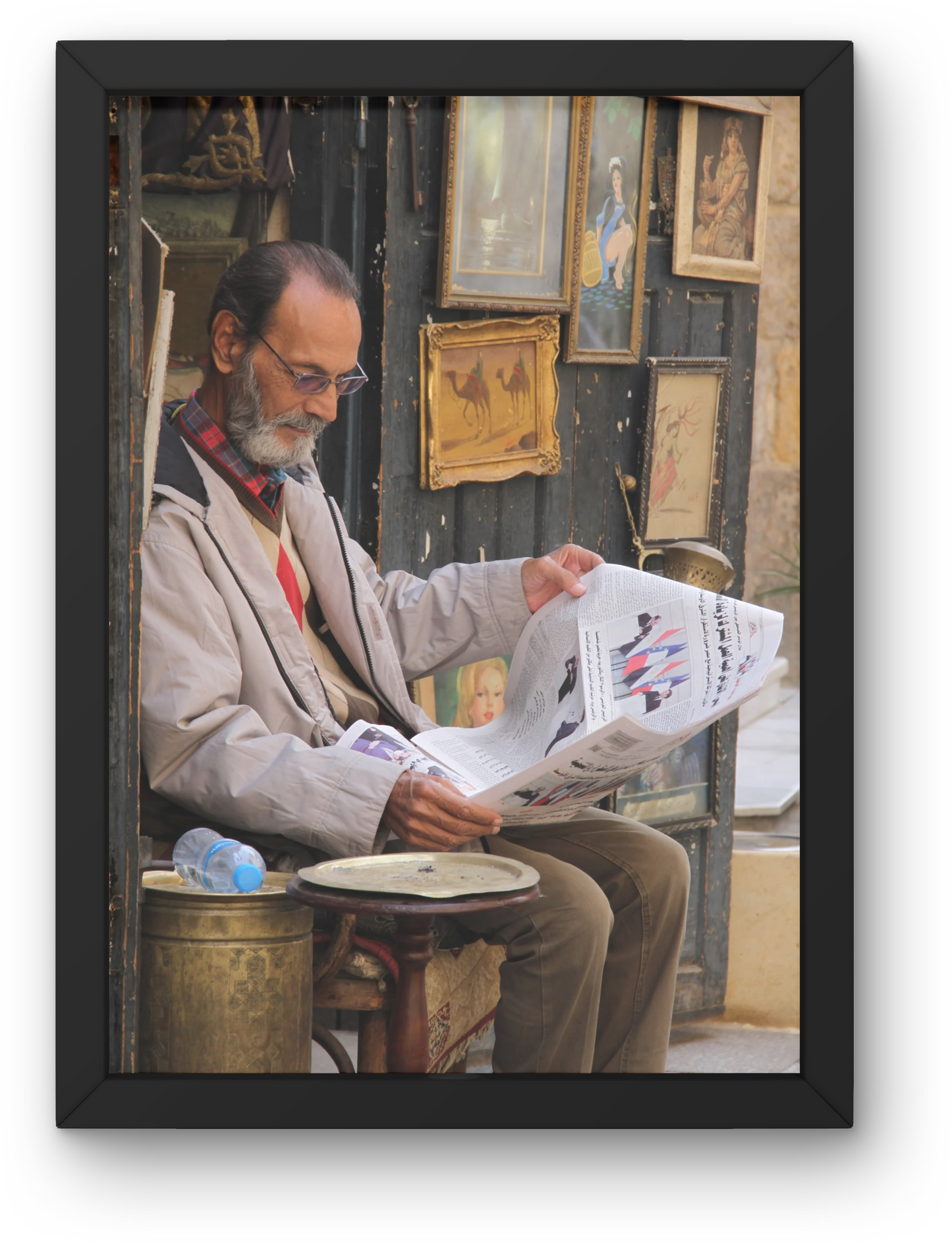 Still life with a newspaper