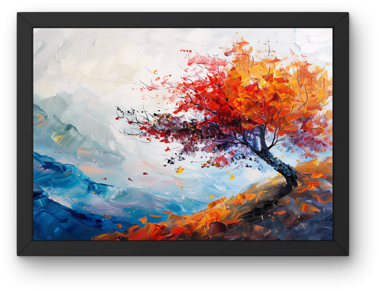 Windswept Red Tree
