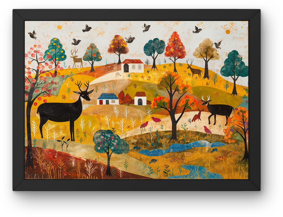 Deer Village Folk Art