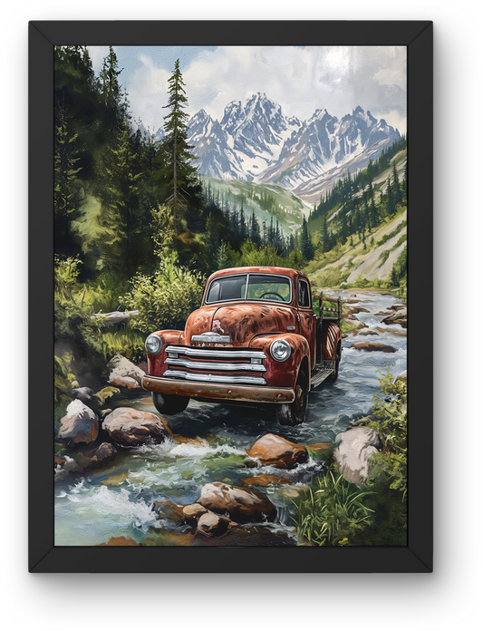 Red Truck in the Creek