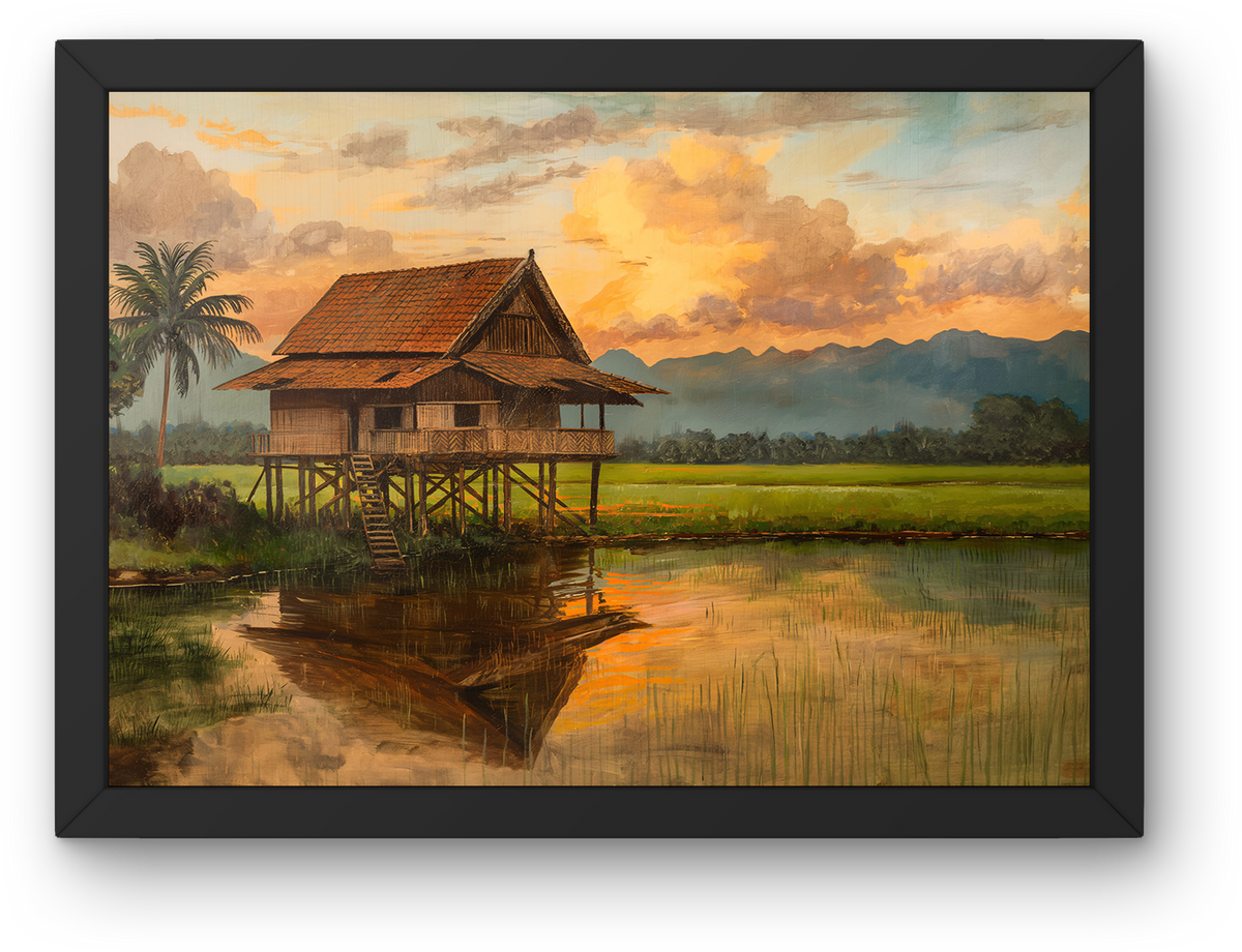 Stilt House at Sunset
