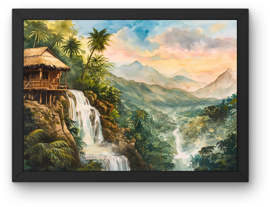 Mountain Waterfall Hut