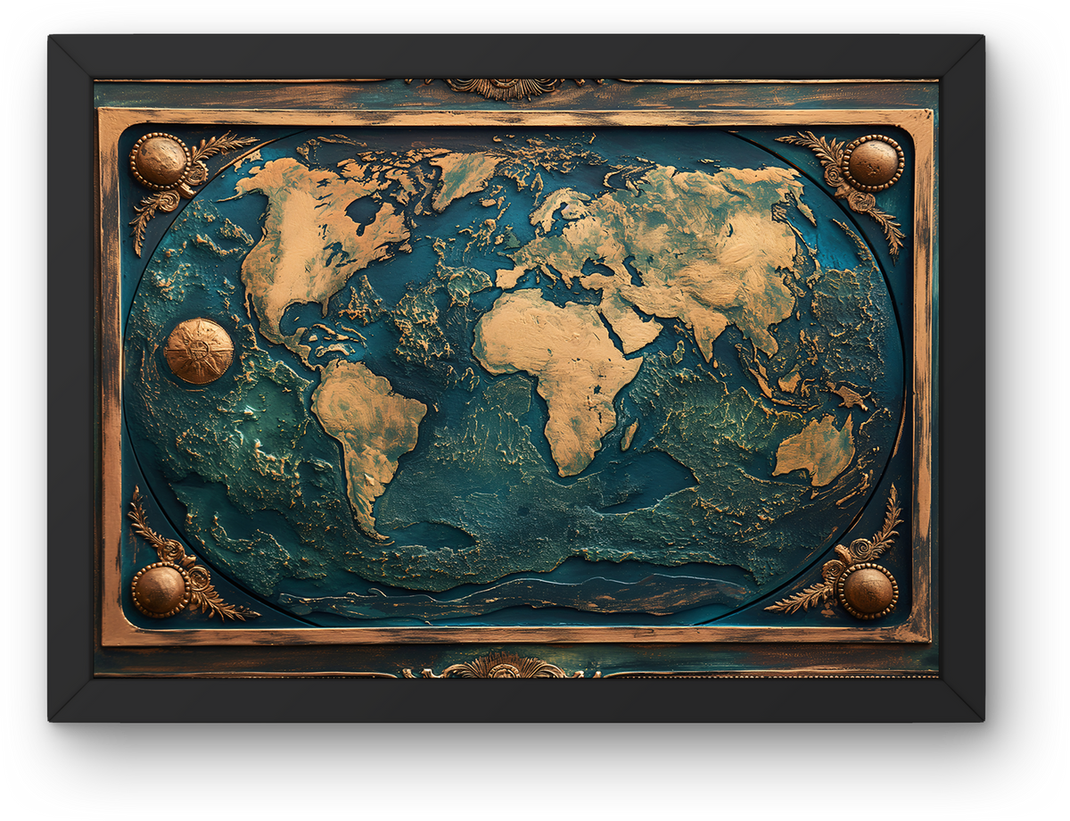 Bronze World Map