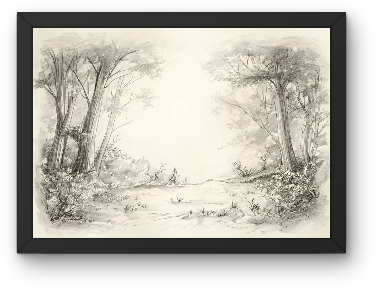 Sketched Forest Clearing