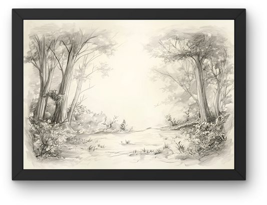 Sketched Forest Clearing