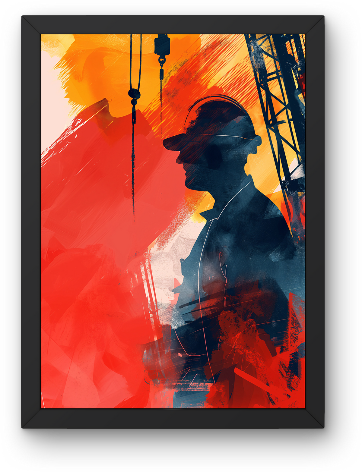 Crane Worker Silhouette