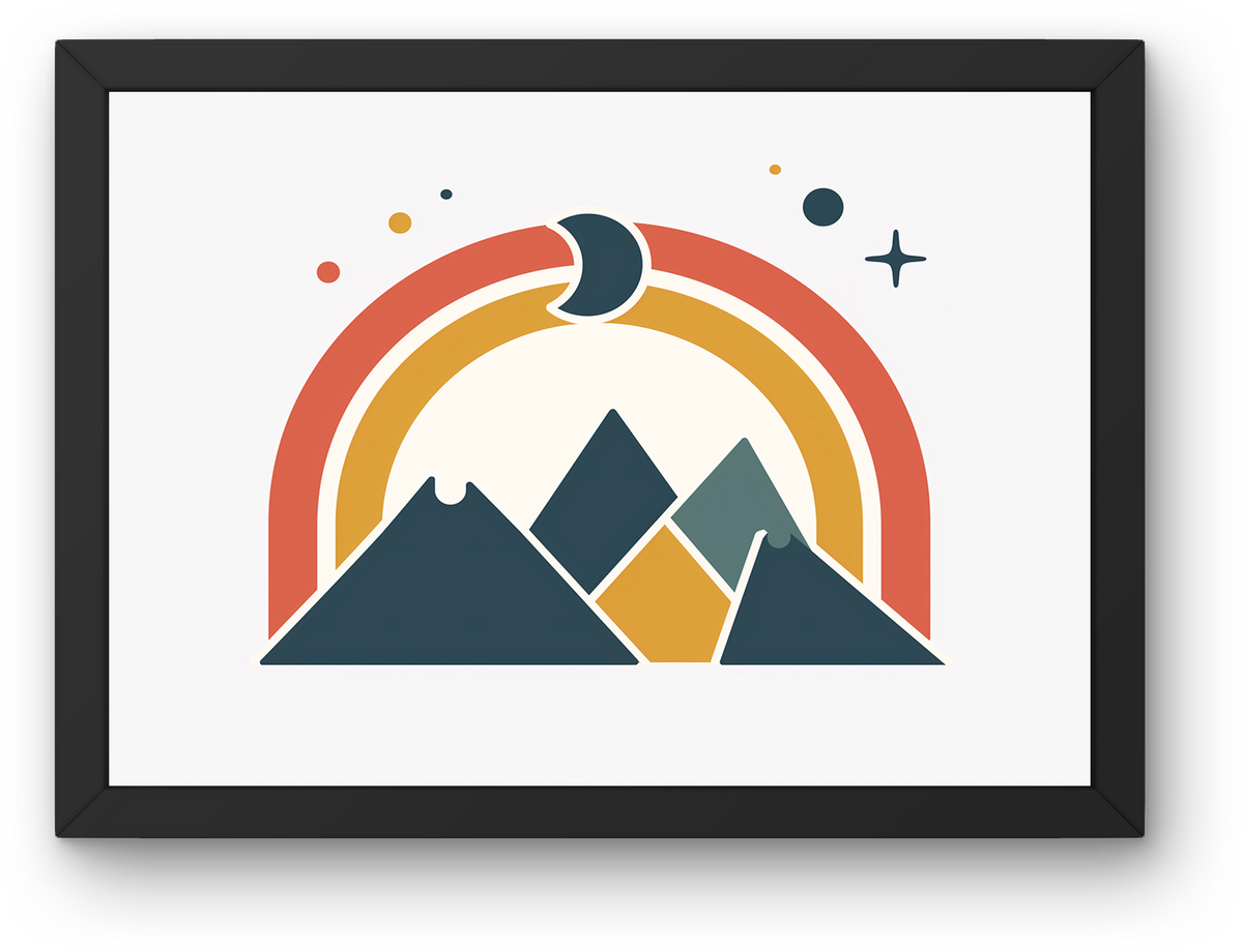 Moonlit Rainbow Peaks