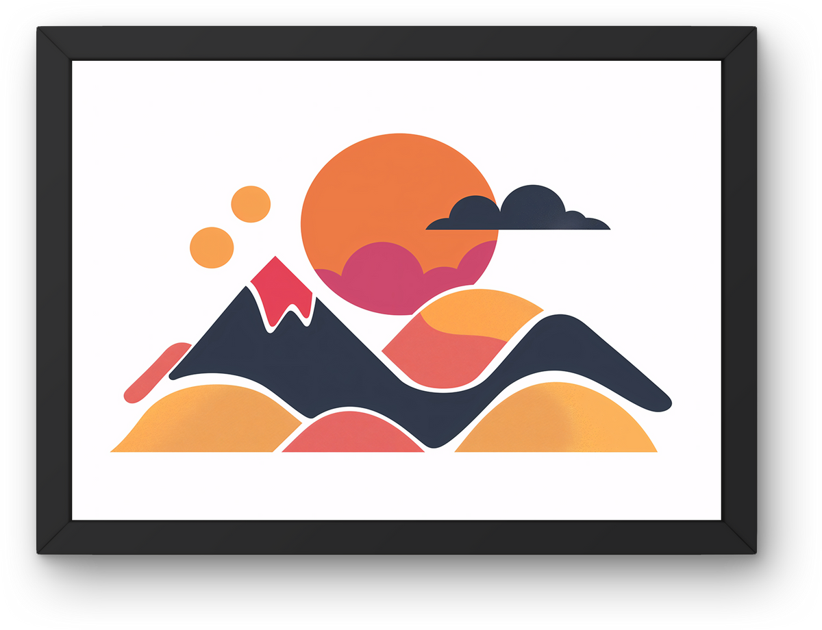 Sunset Mountain Shapes