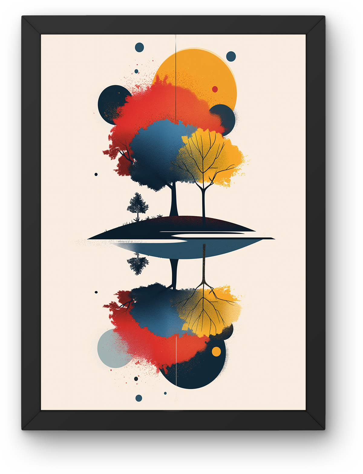 Mirrored Autumn Trees