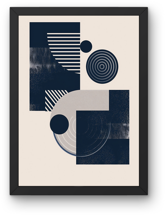 Navy Shapes Composition