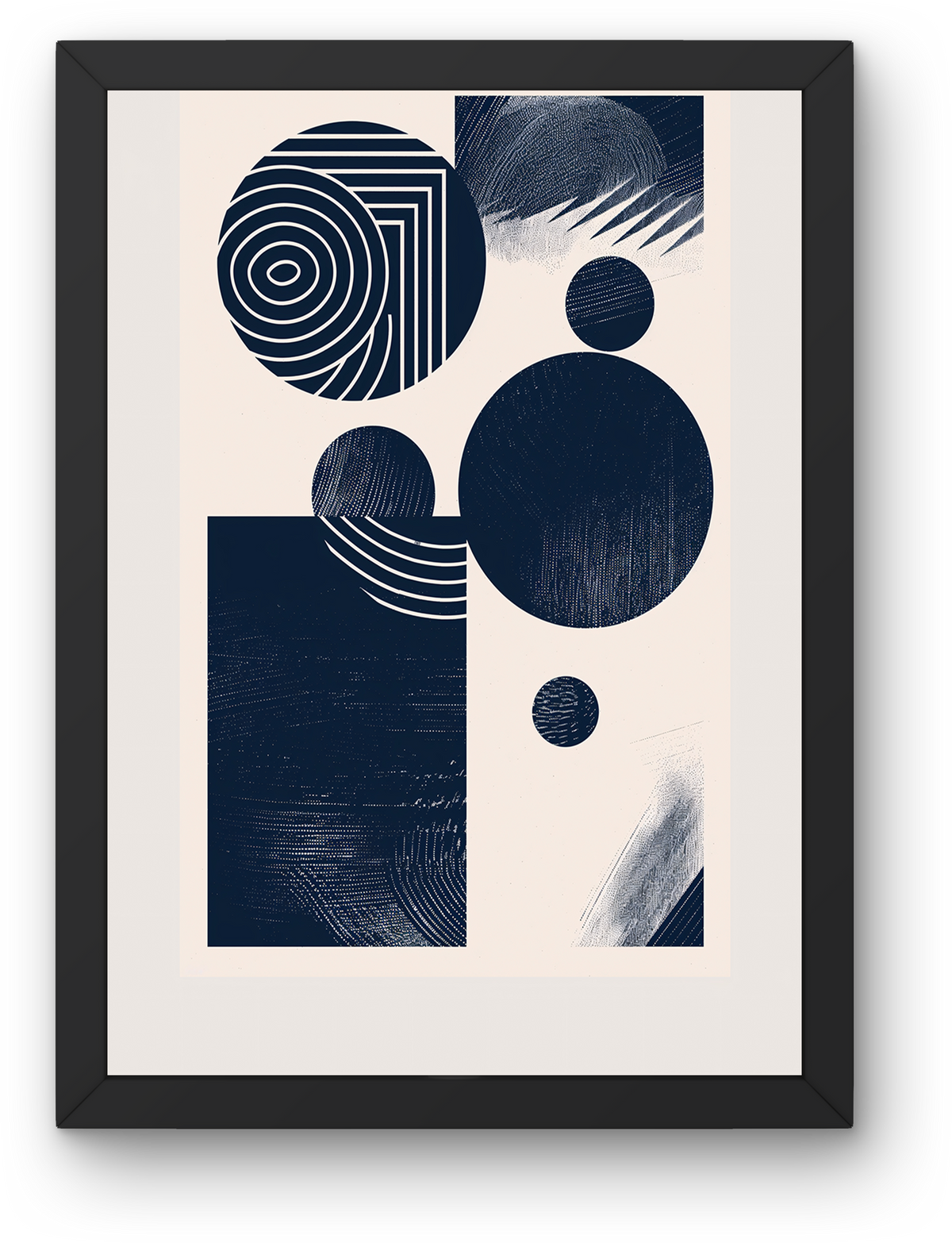 Navy Circles and Squares