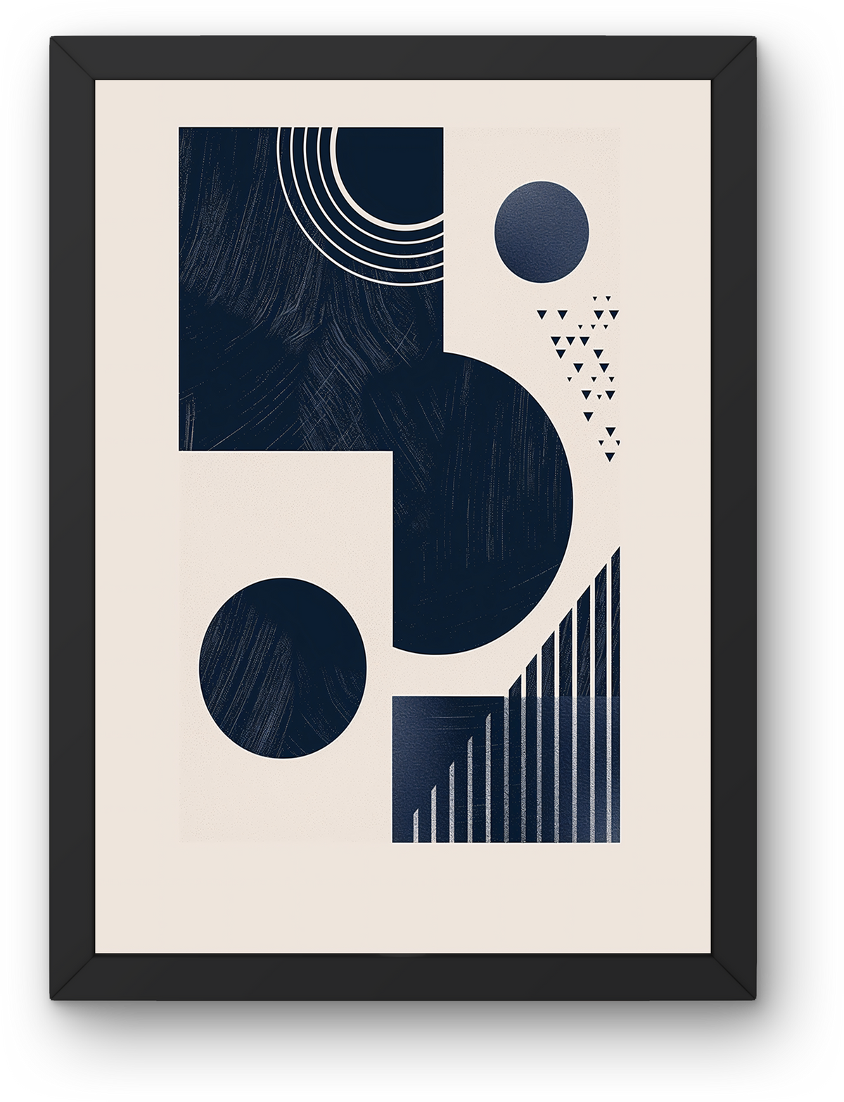Navy Moon Shapes
