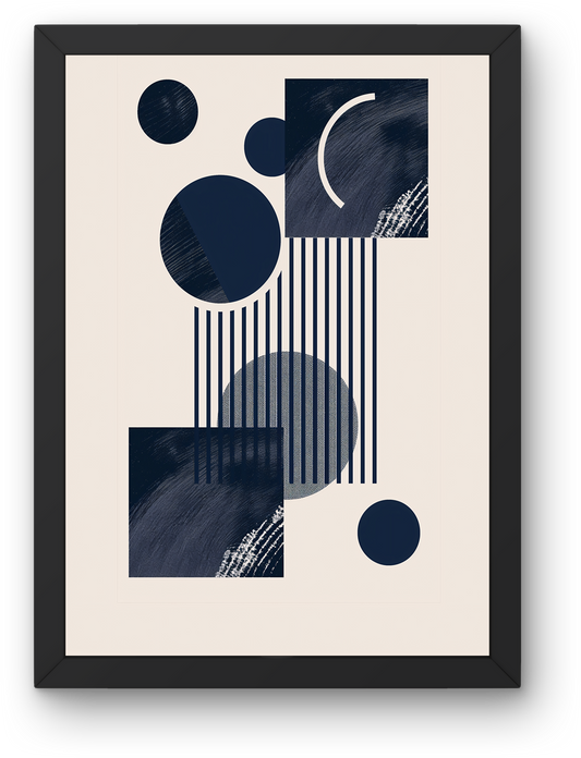 Navy Stripes and Dots