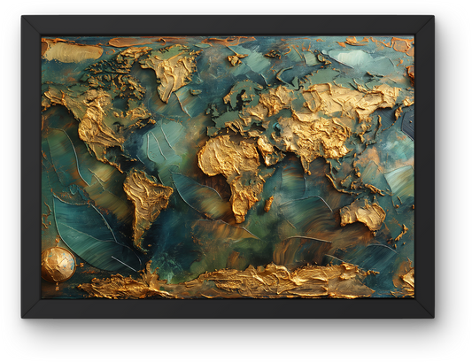 Golden World Map