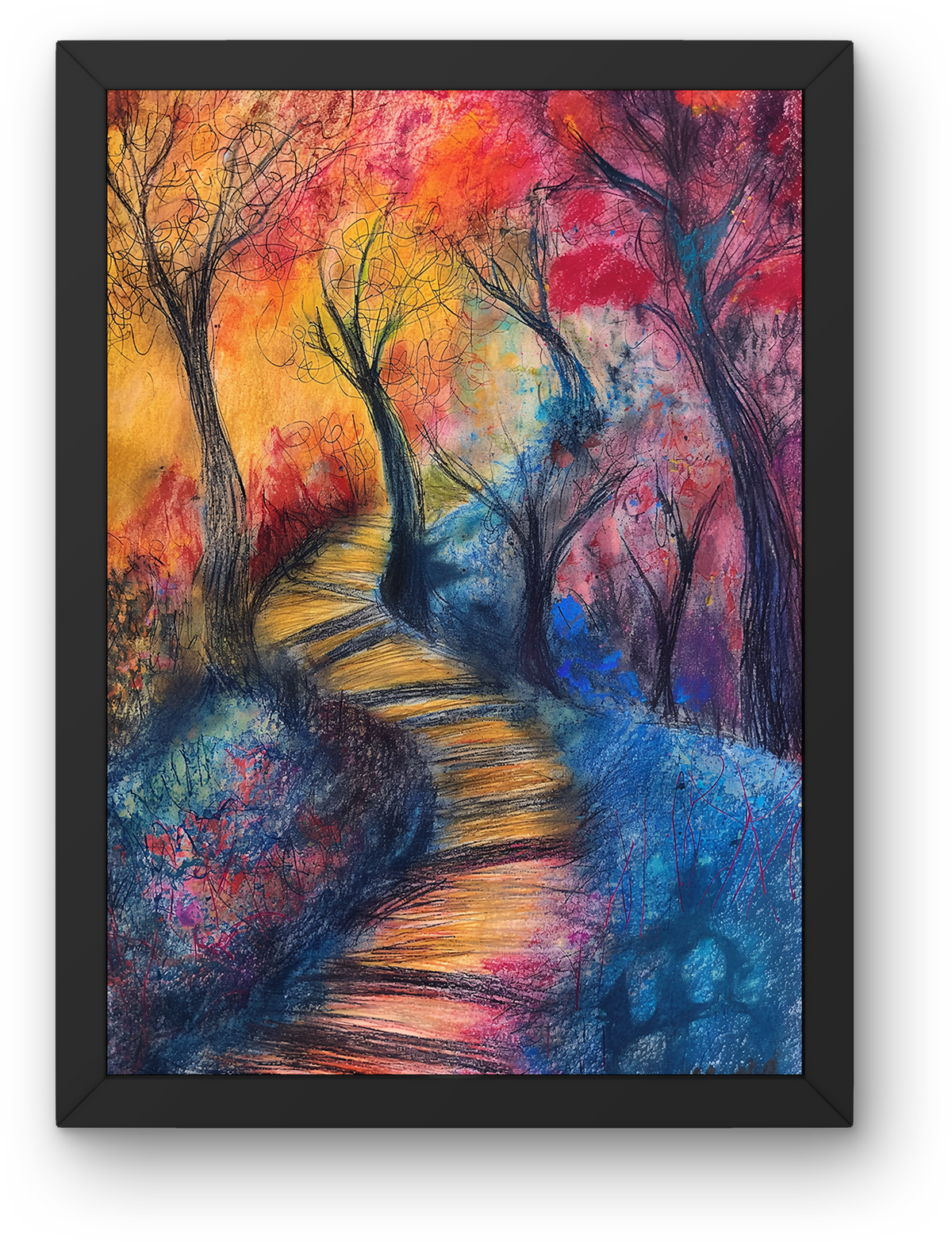 Colorful Forest Path