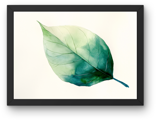 Green Watercolor Leaf