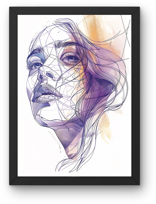 Purple Sketch Portrait