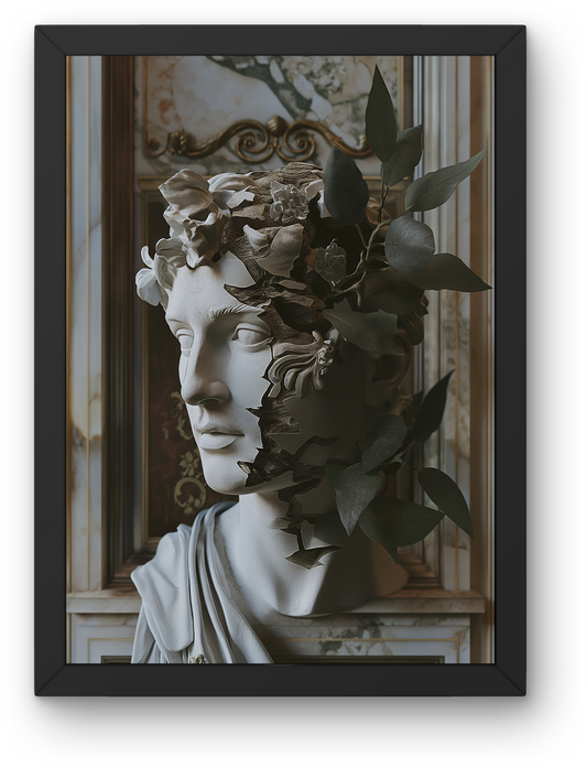 Leafy Marble Bust