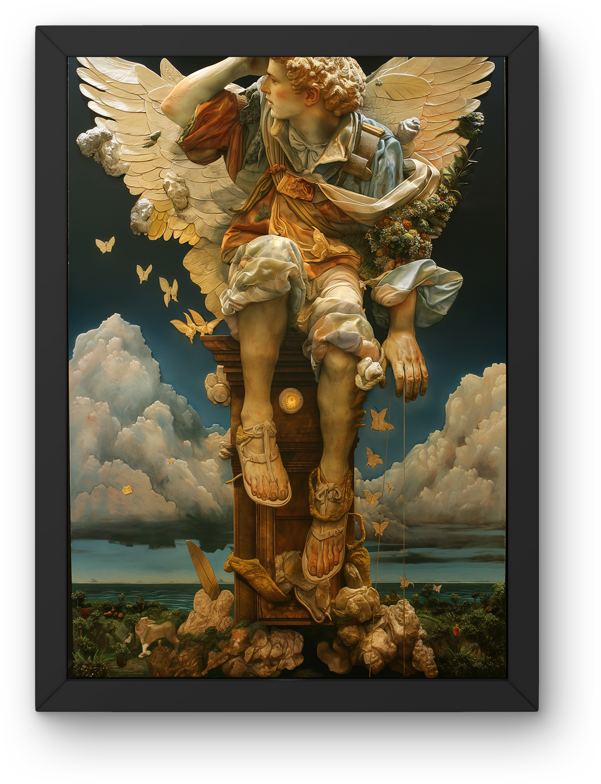 Winged Cherub Statue