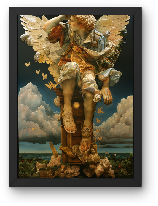 Winged Cherub Statue