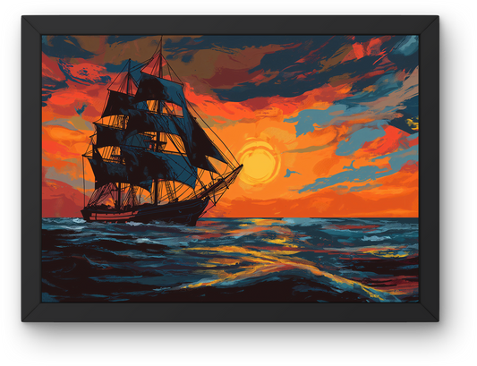 Pirate Ship Sunset Pop