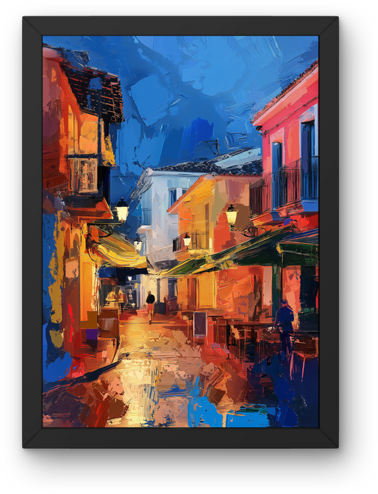 Colorful Old Town Night