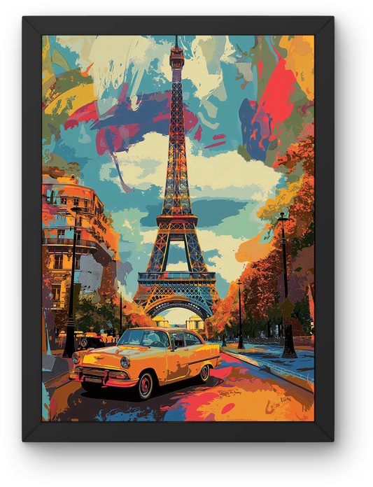 Paris Eiffel Classic Car