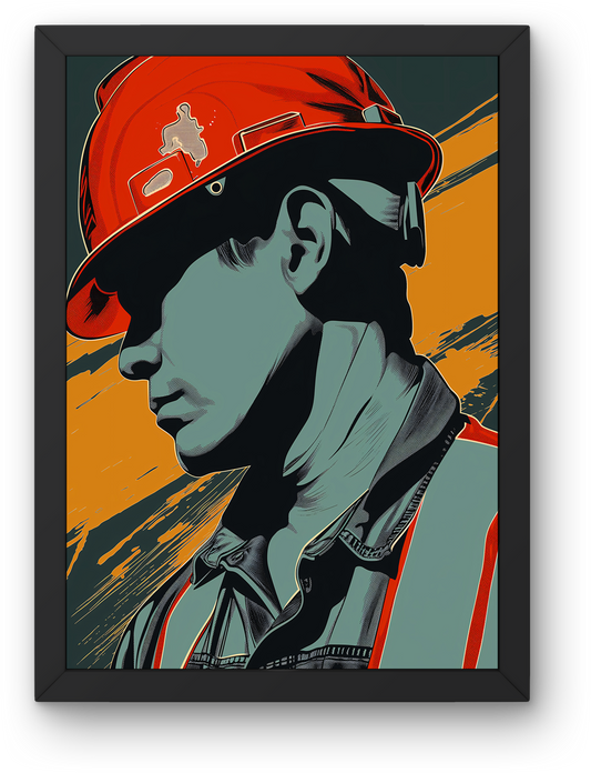 Red Helmet Worker