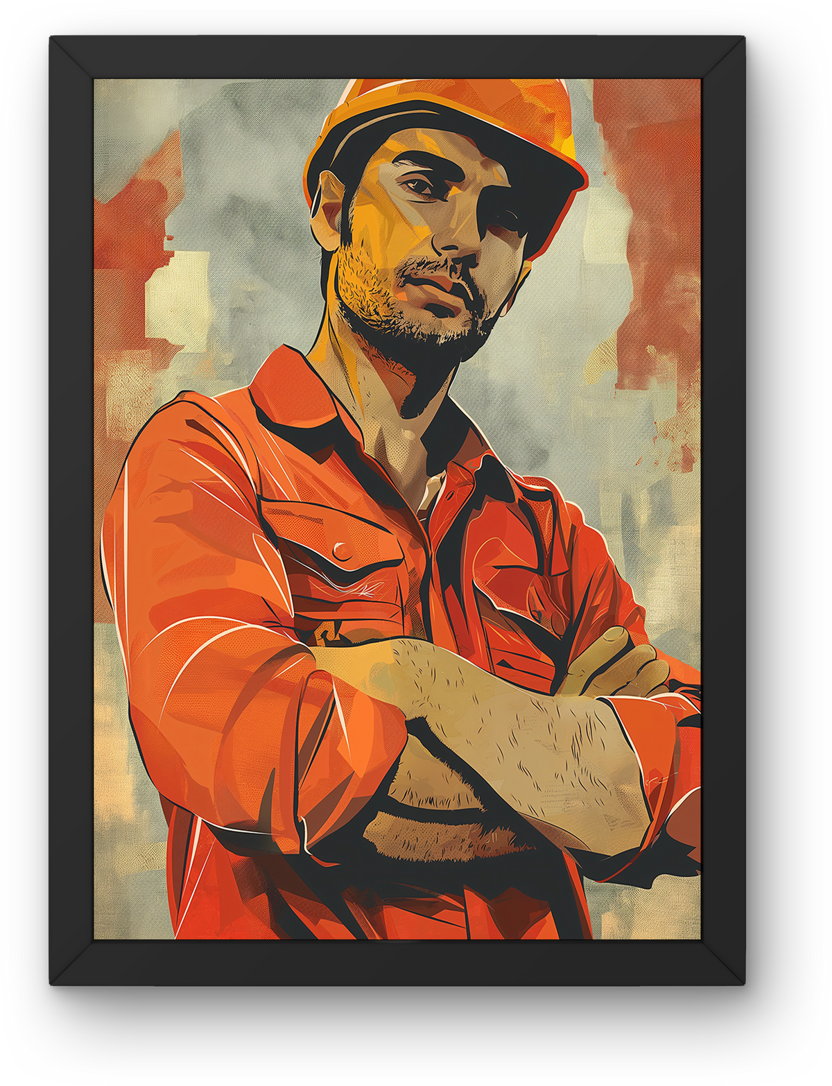 Orange Uniform Worker