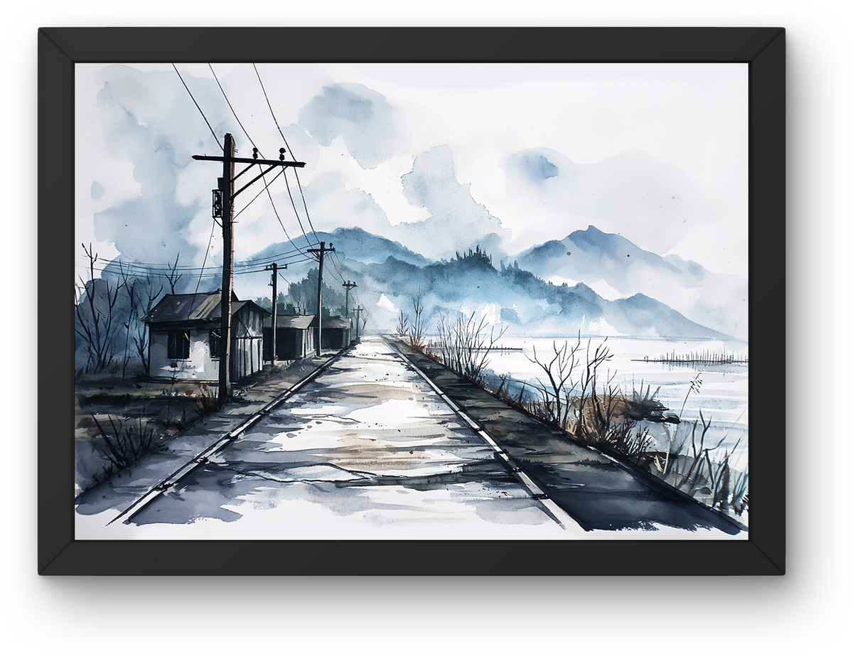 Misty Country Road