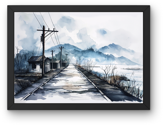 Misty Country Road