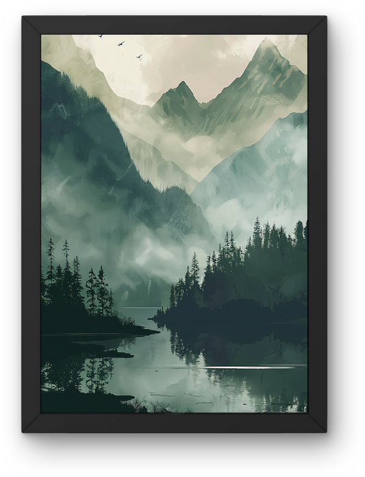Green Misty Forest